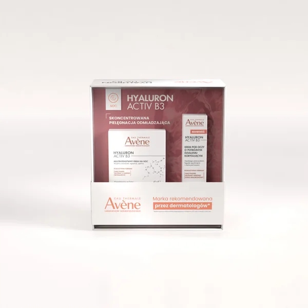 Avene Zestaw Hyaluron Activ B3 Krem na noc 40ml Krem pod oczy 15ml