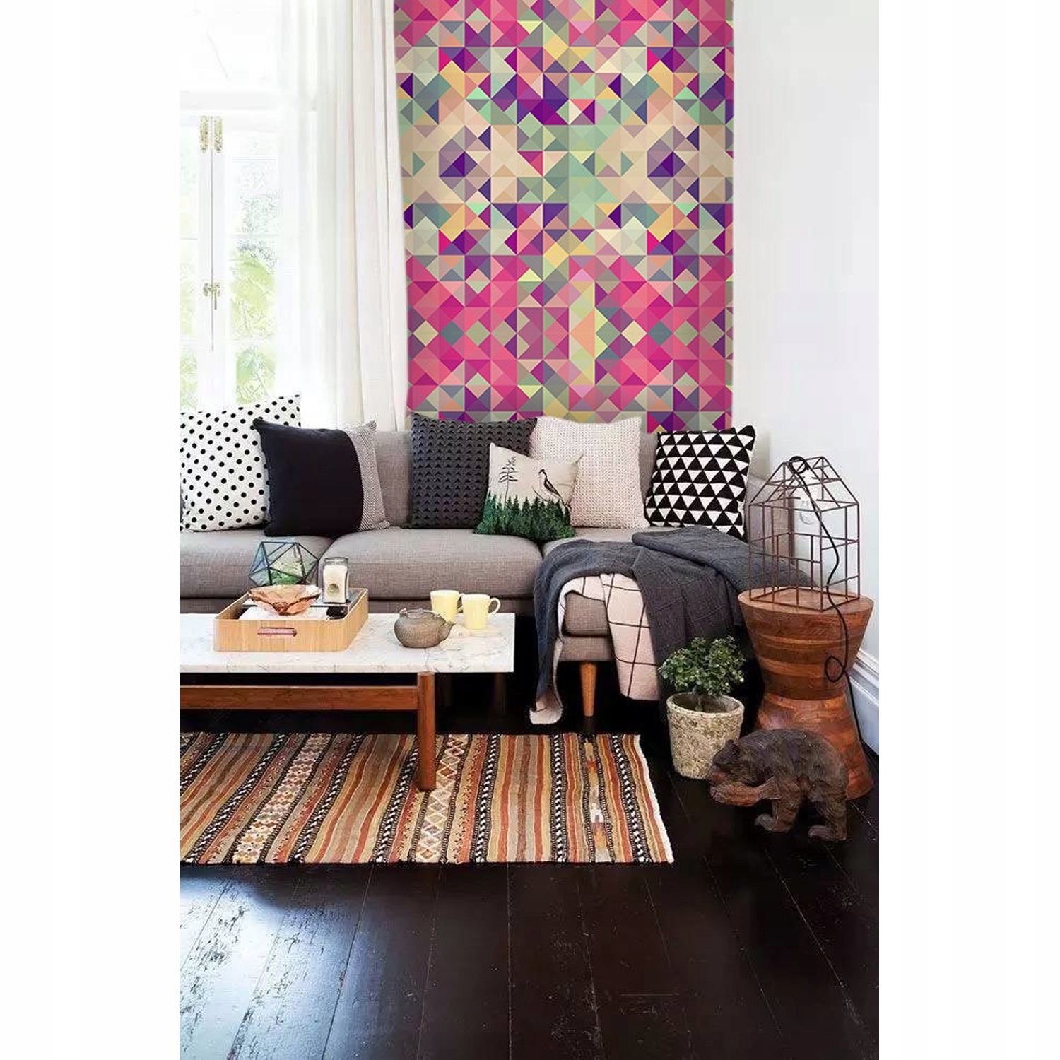 

Fototapeta Vintage geometryczne tekstury 250x104cm