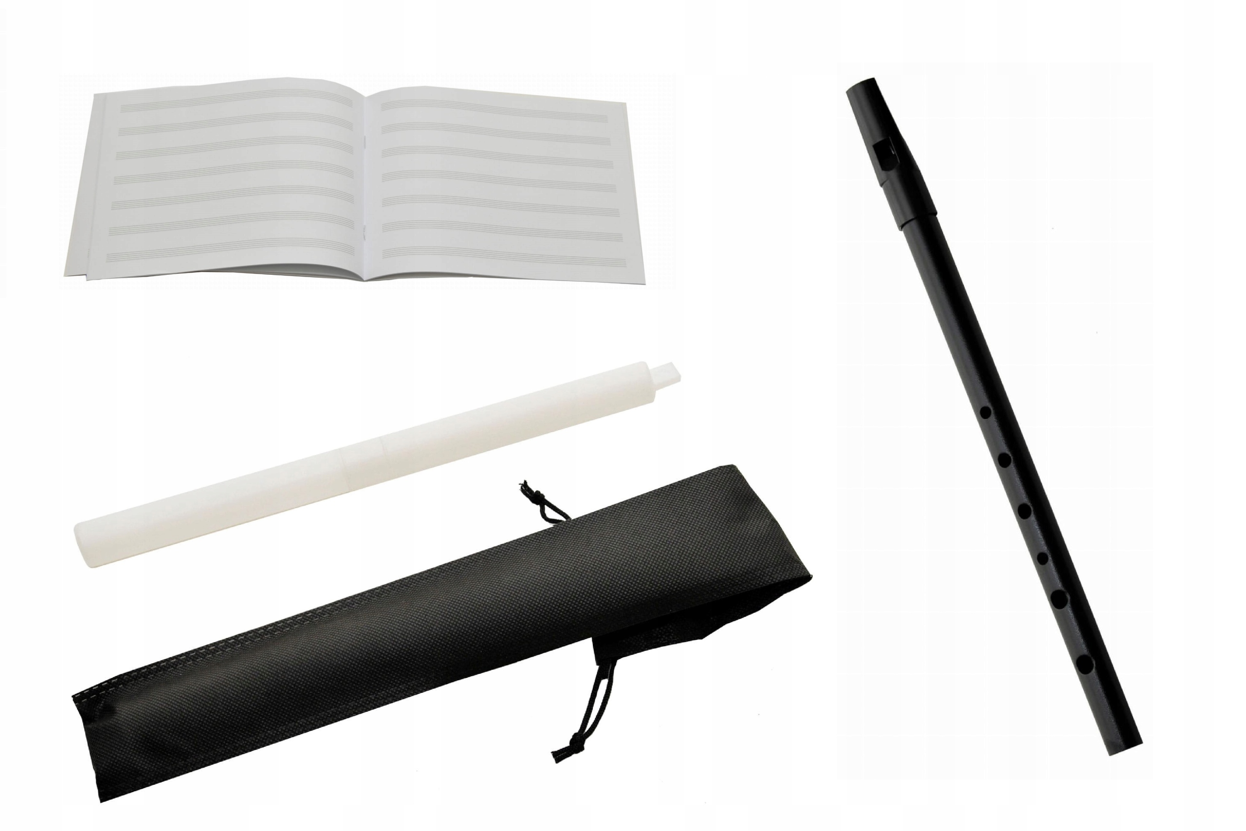 FLAŻOLET SZKOLNY METALOWY "D" + AKCESORIA + GRATIS