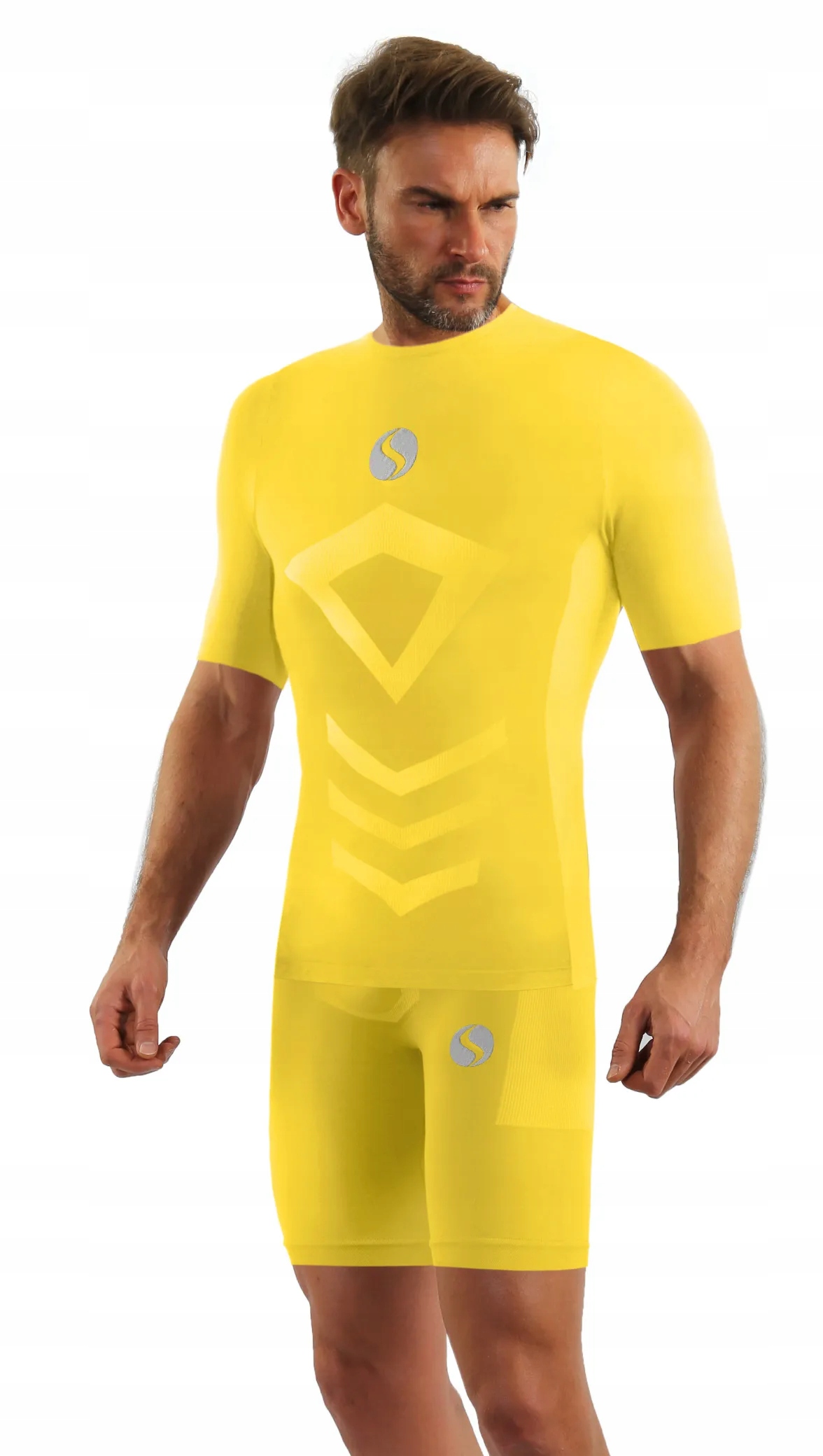 Sesto Senso Pánský krátký komplet Thermo CL39 CL41 Žlutý XXL/3XL