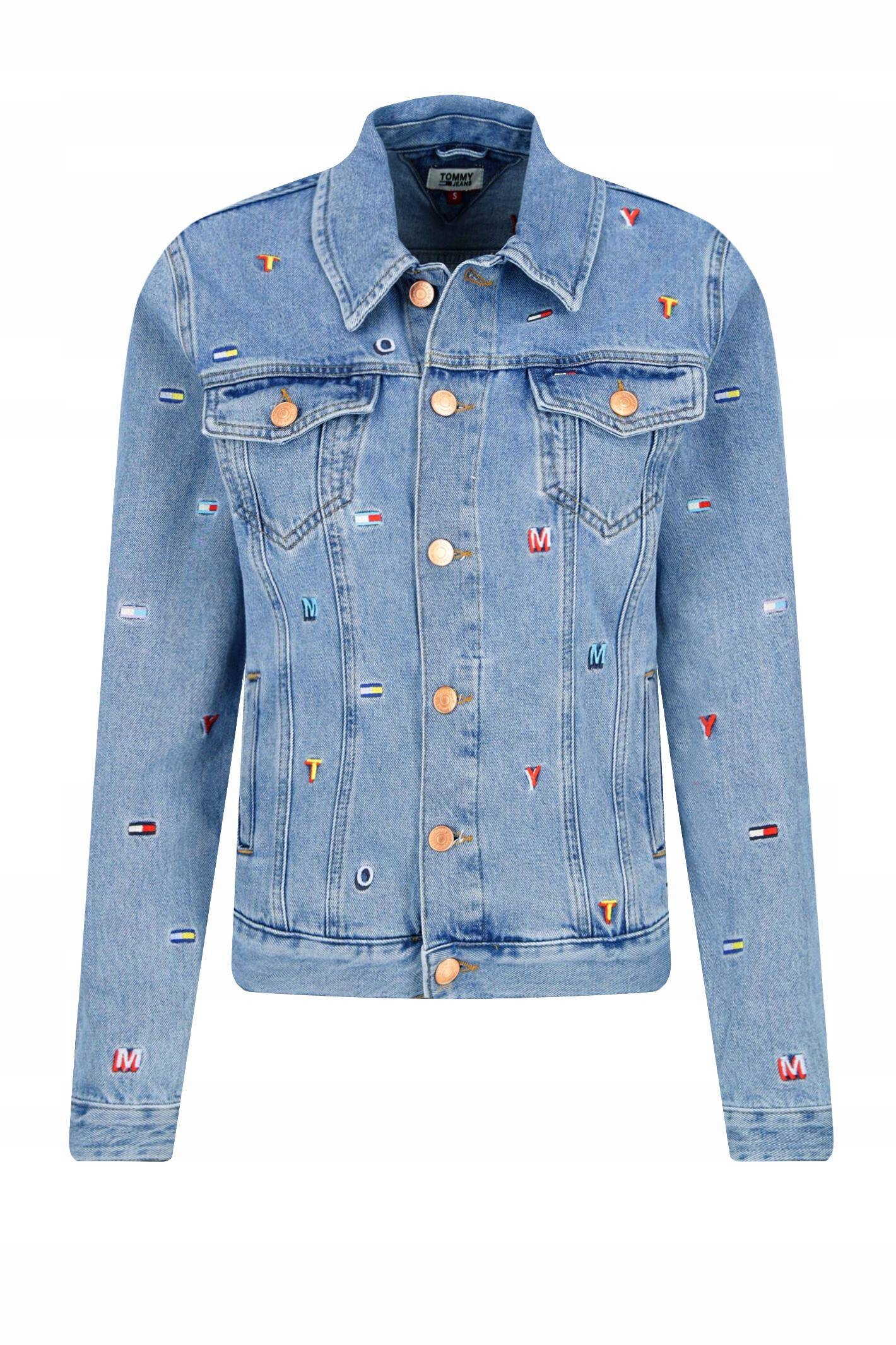 Dámská bavlněná džínová bunda Tommy Jeans Regular Fit Velikost S