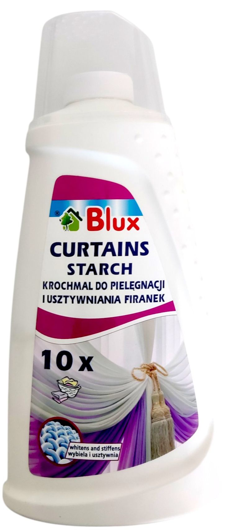 Krochmal s dávkovačem pro zpevnění a péči o záclony 1 litr