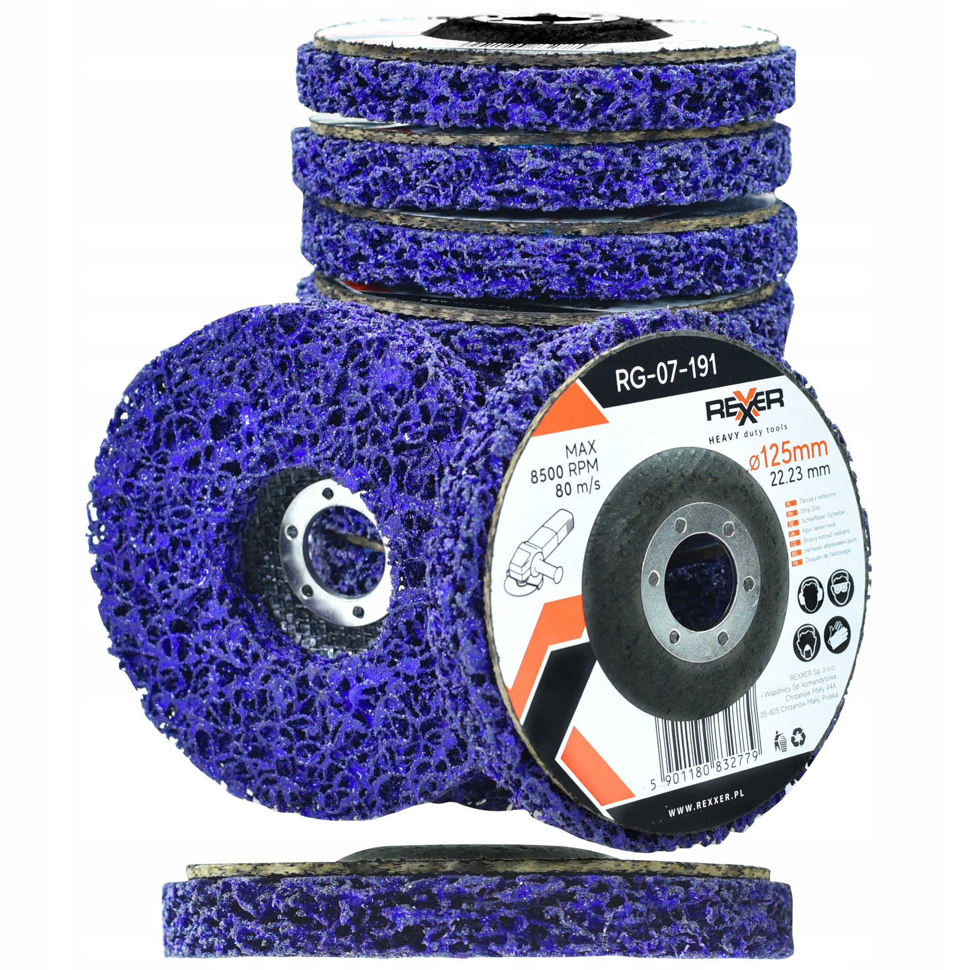 Kotouč Na Odstraňování Rzi Metal/inox Brusný Kotouč Fialový 125 MM 10 Ks