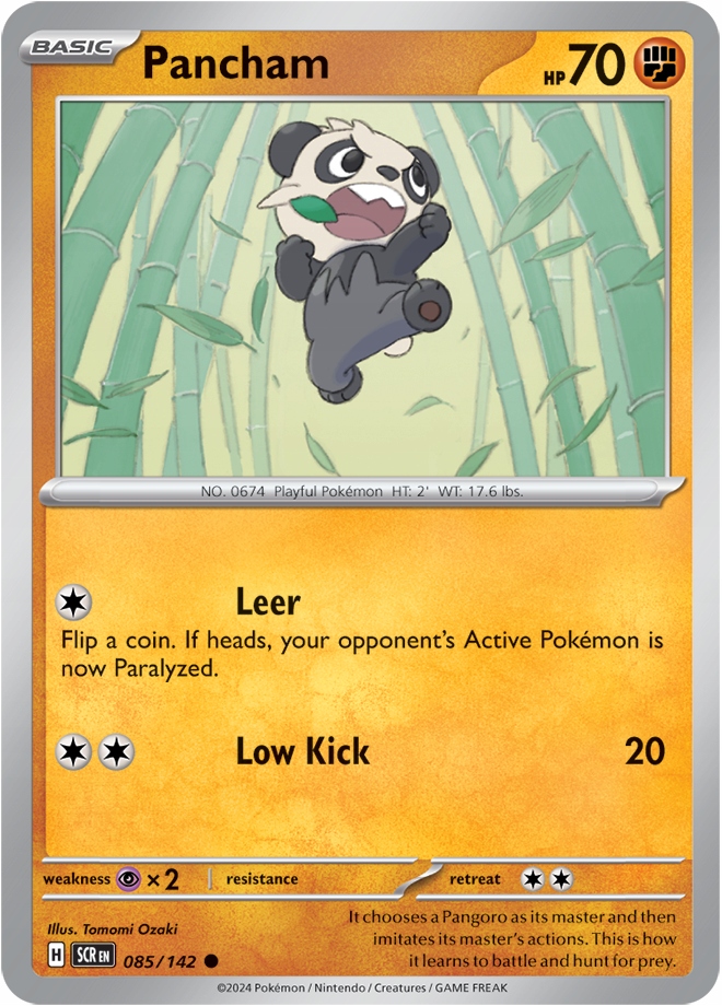 Oryginalna Karta Pokemon Pancham (scr 085)