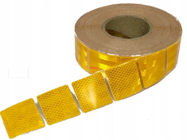 TAŚMA ODBLASKOWA SAMOPRZY SEGMENTACH srebrna ŻÓŁTA