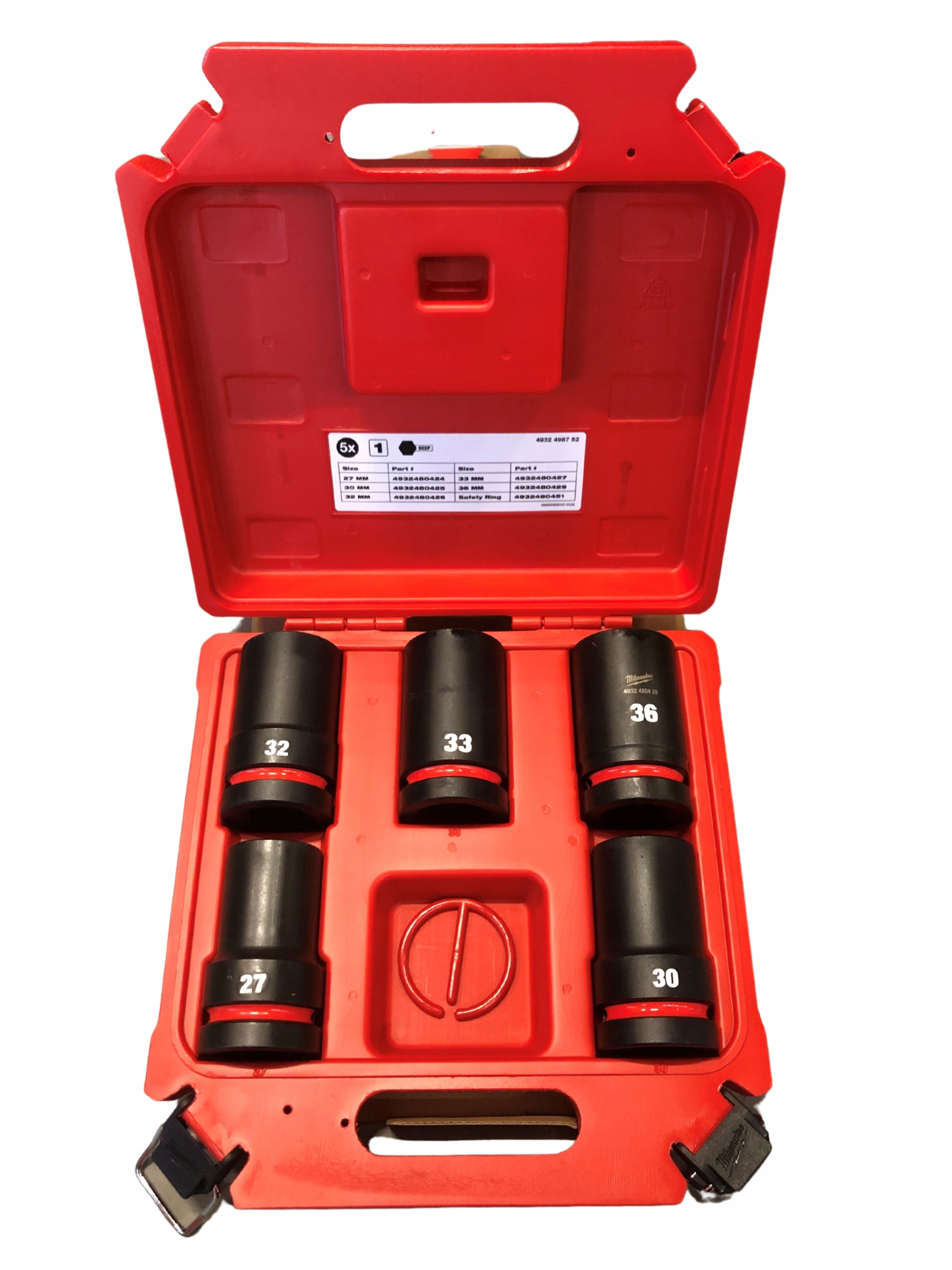 Sada Dlhých Rázových Nástavcov 1" 27-36 mm 5 ks Milwaukee 4932498752