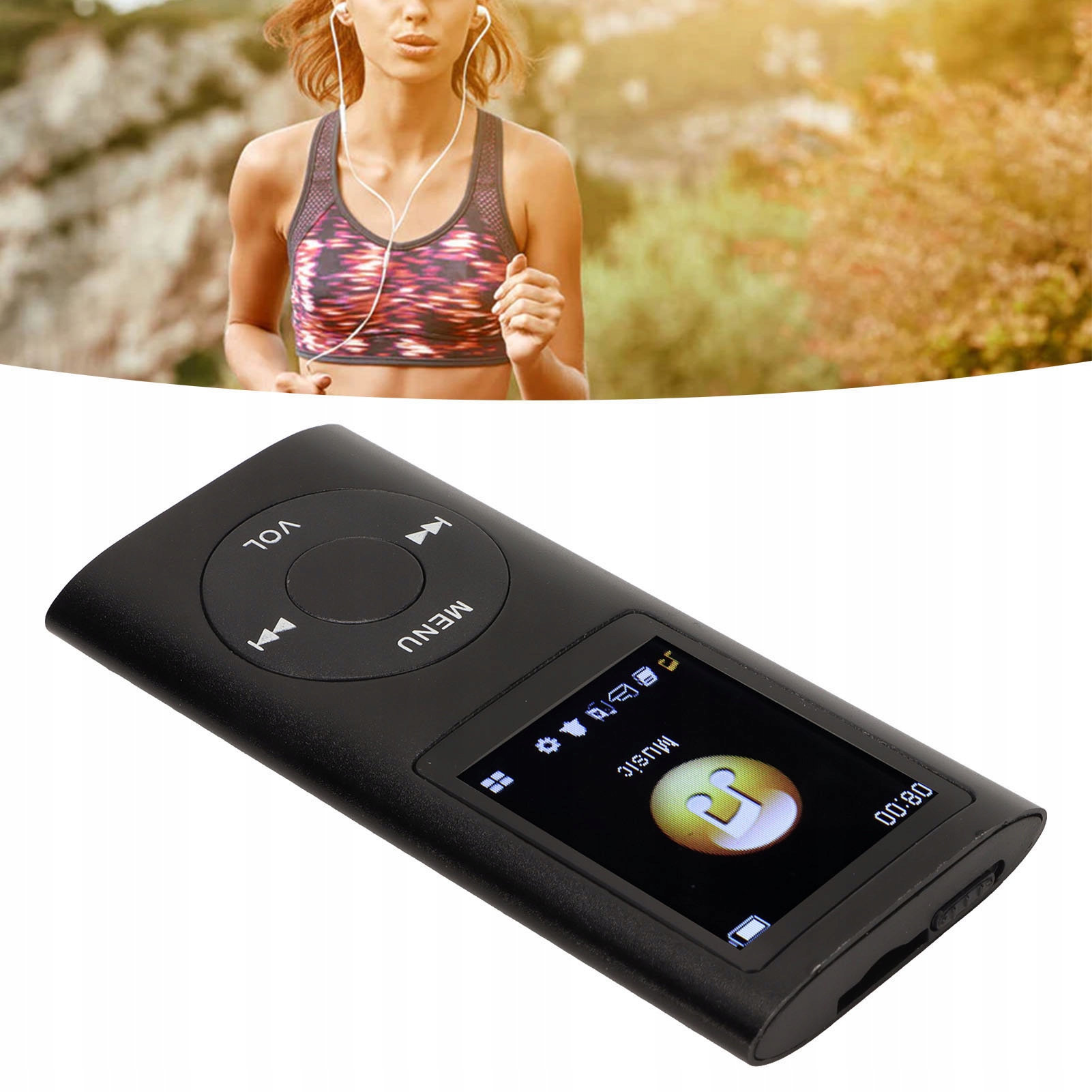 ODTWARZACZ MP3 MENU PL RADIO DYKTAFON 64GB