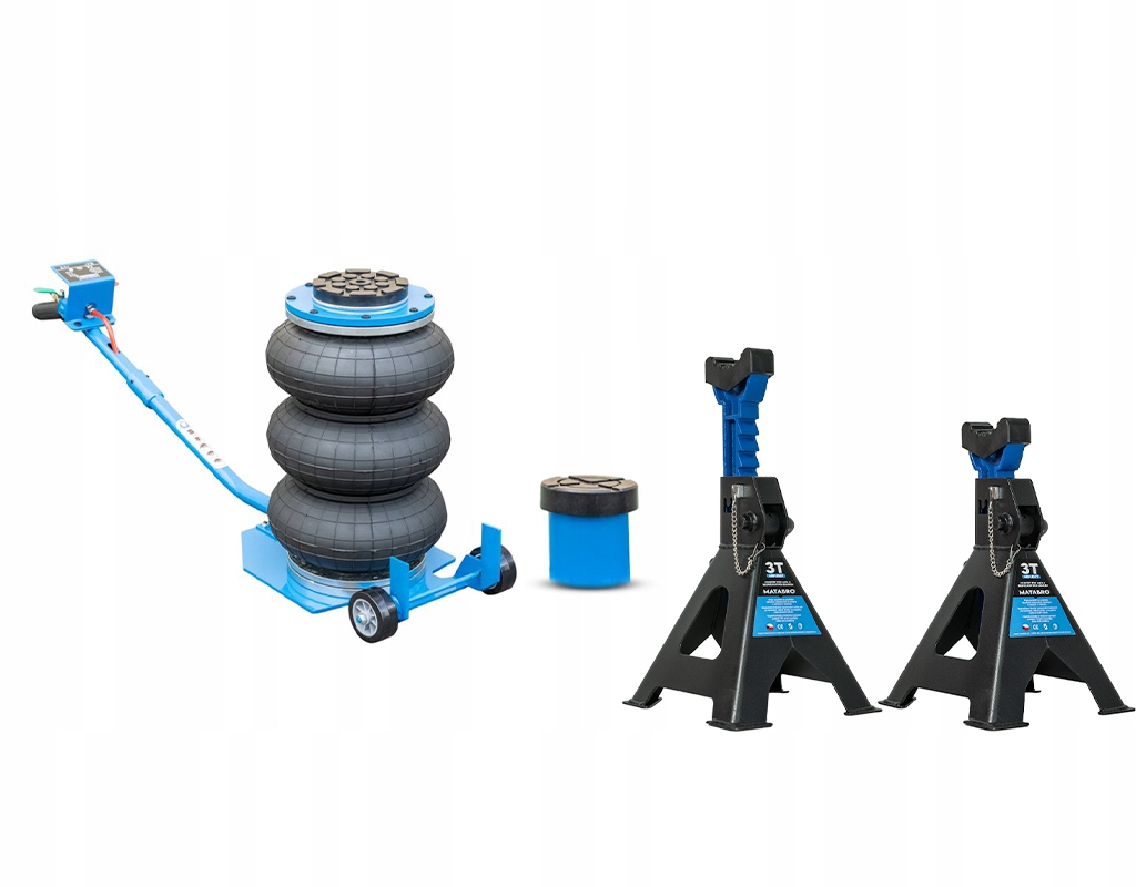Akčný Set Pneumatický mechový zdvihák 3t MB-BJ3T s podperami 3t MB-JS3T