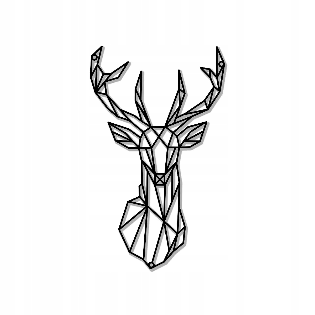 Kovový Oceľový Dekor Geometrický Obraz Jeleň