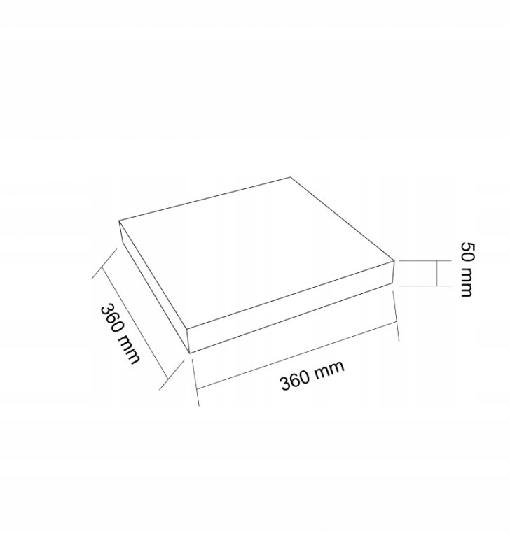 Daszek do pustaka FINI 36x36x5 GRAFIT Marka Styrobud