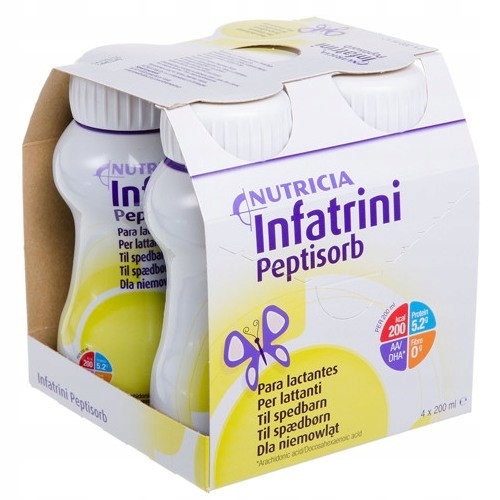 INFATRINI Peptisorb dieta peptydowa 4 x 200 ml - data ważności: 15.06.2024
