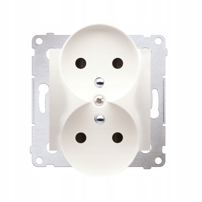 

Gniazdo podwójne z/u Simon Premium 54 Krem. DGZ2MZ