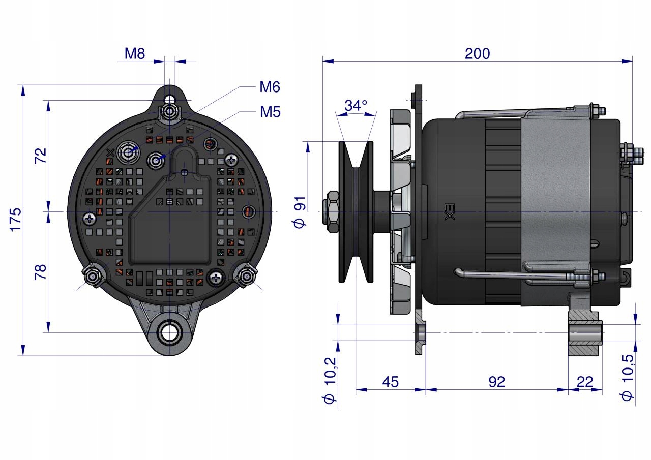 Alternator MTZ 72A EXPOM KWIDZYN eu Producent części Expom