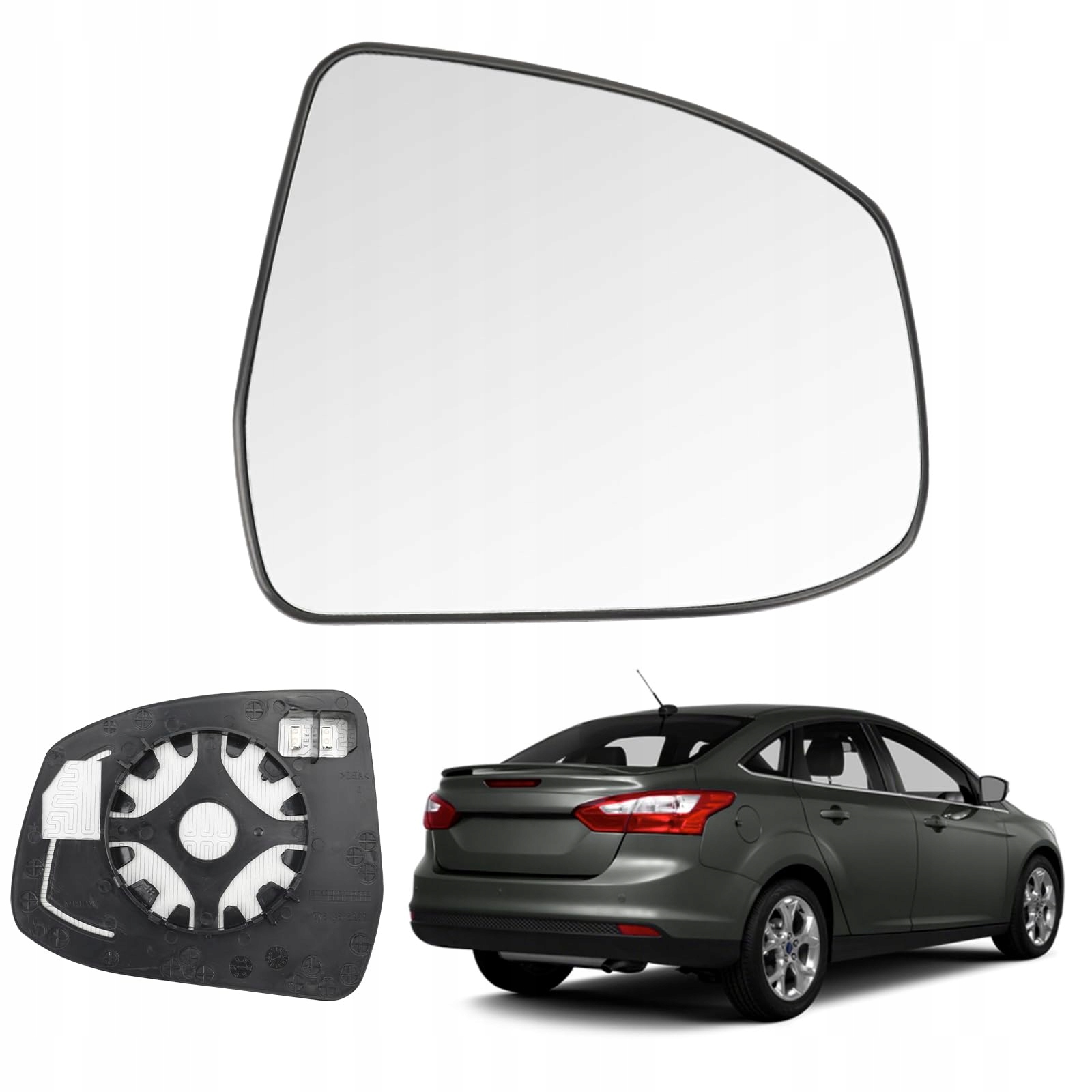 SZKŁO LUSTRZANE SZKŁO LUSTERKA ZEWNĘTRZNEGO, PODGRZEWANE, PRAWE