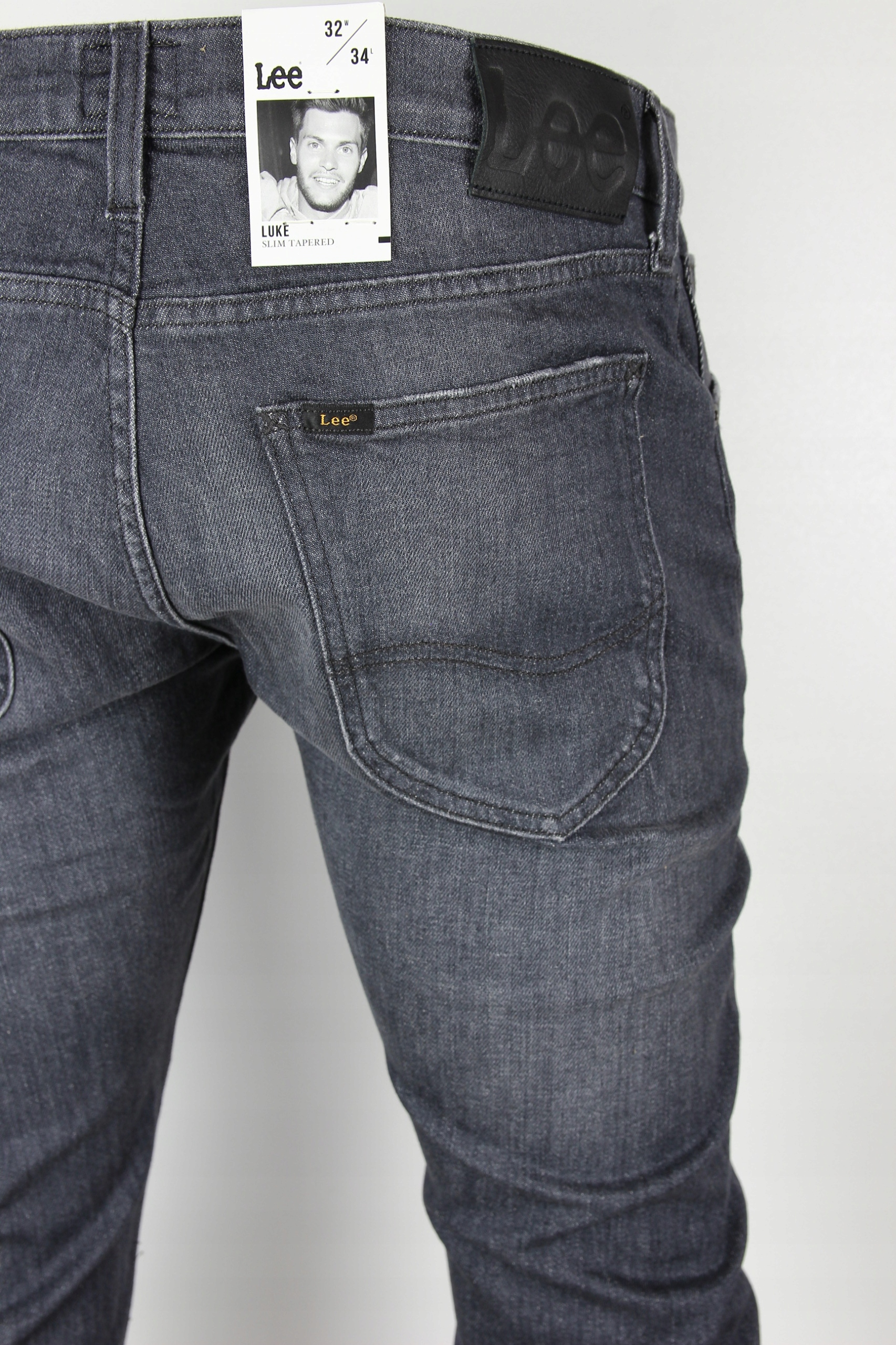LEE LUKE SLIM TAPERED JEANSY "GREY USED" _ W33 L32 Model LEE LUKE SLIM TAPERED