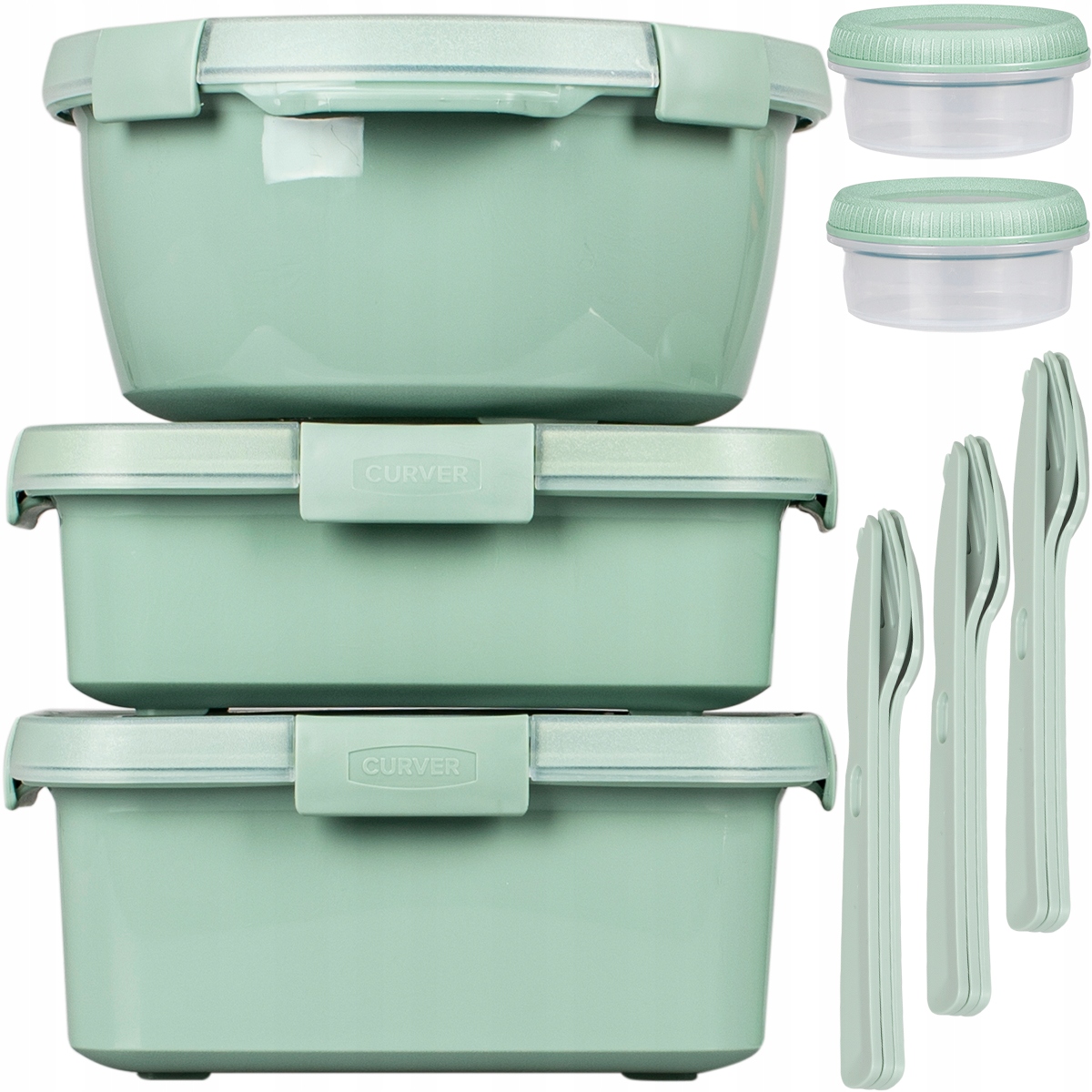 ZESTAW LUNCH BOX POJEMNIKI NA ŻYWNOŚĆ EKO CURVER