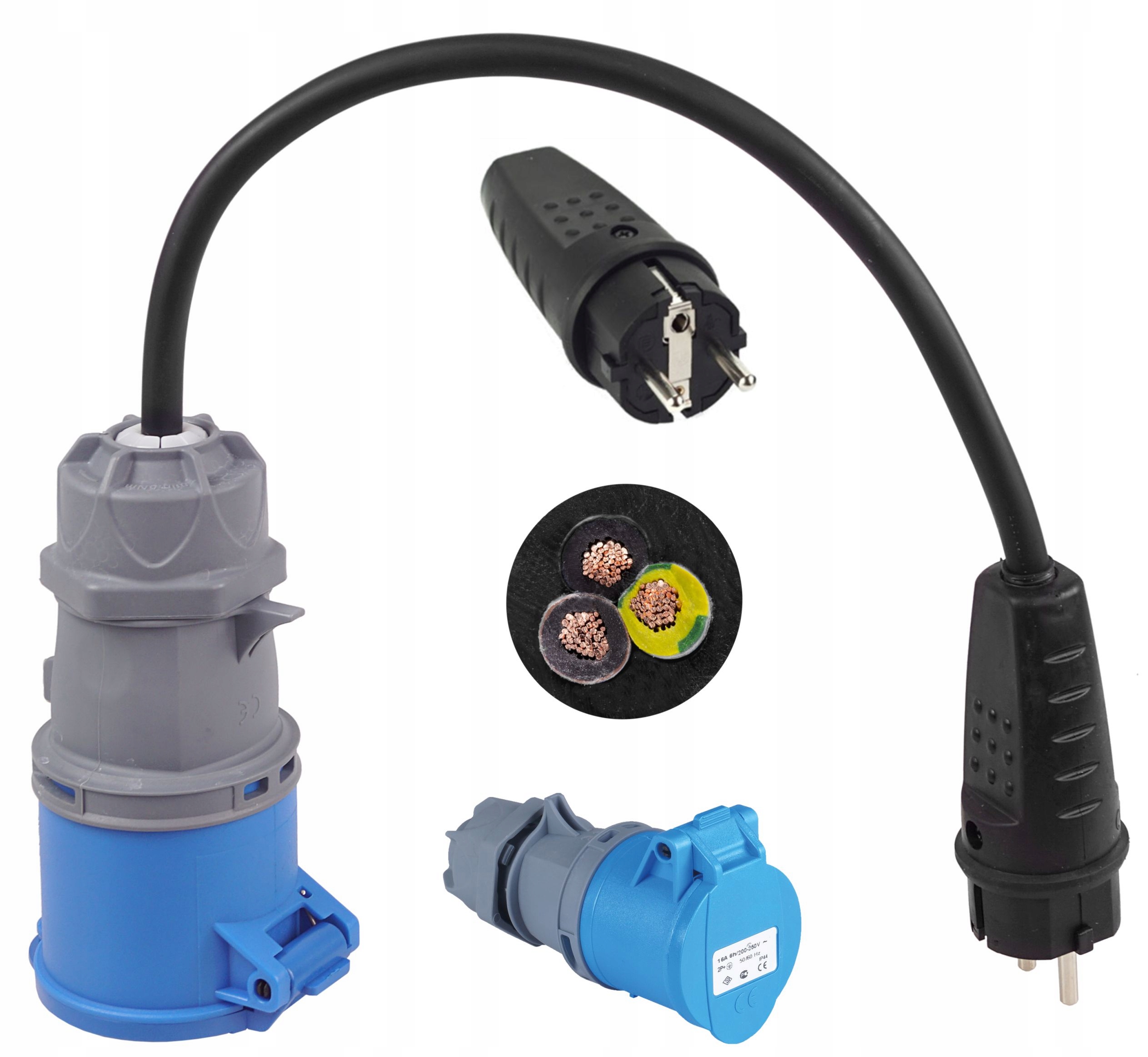 

Adapter Przejściówka Camping Redukcja 16A 230V Wg