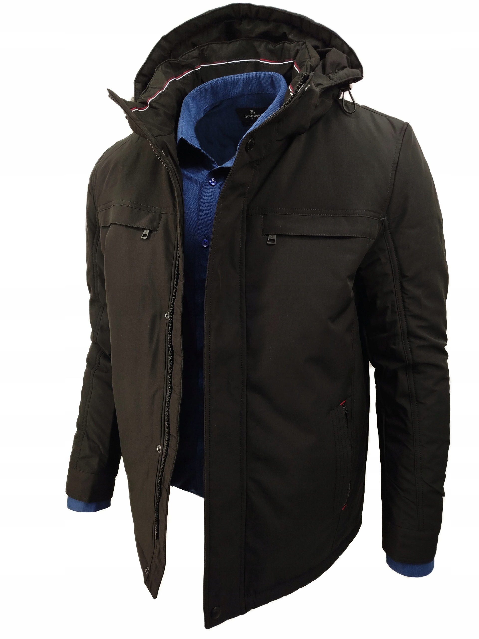 Pánská Zimní Bunda Bunda Černá Klasická Rovná 2518 Vel: XXXL 3XL