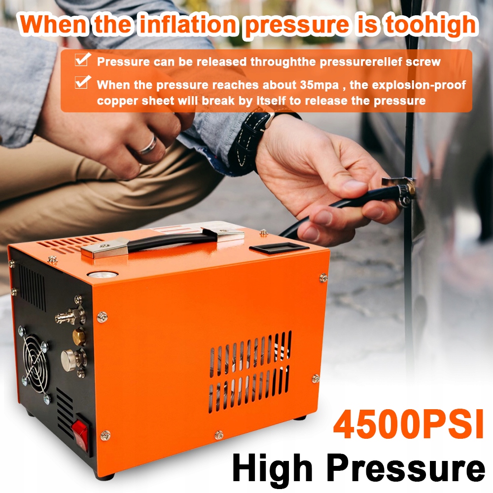 Pompka do opon samochodowych 4500 PSI zasilana 220V-12V