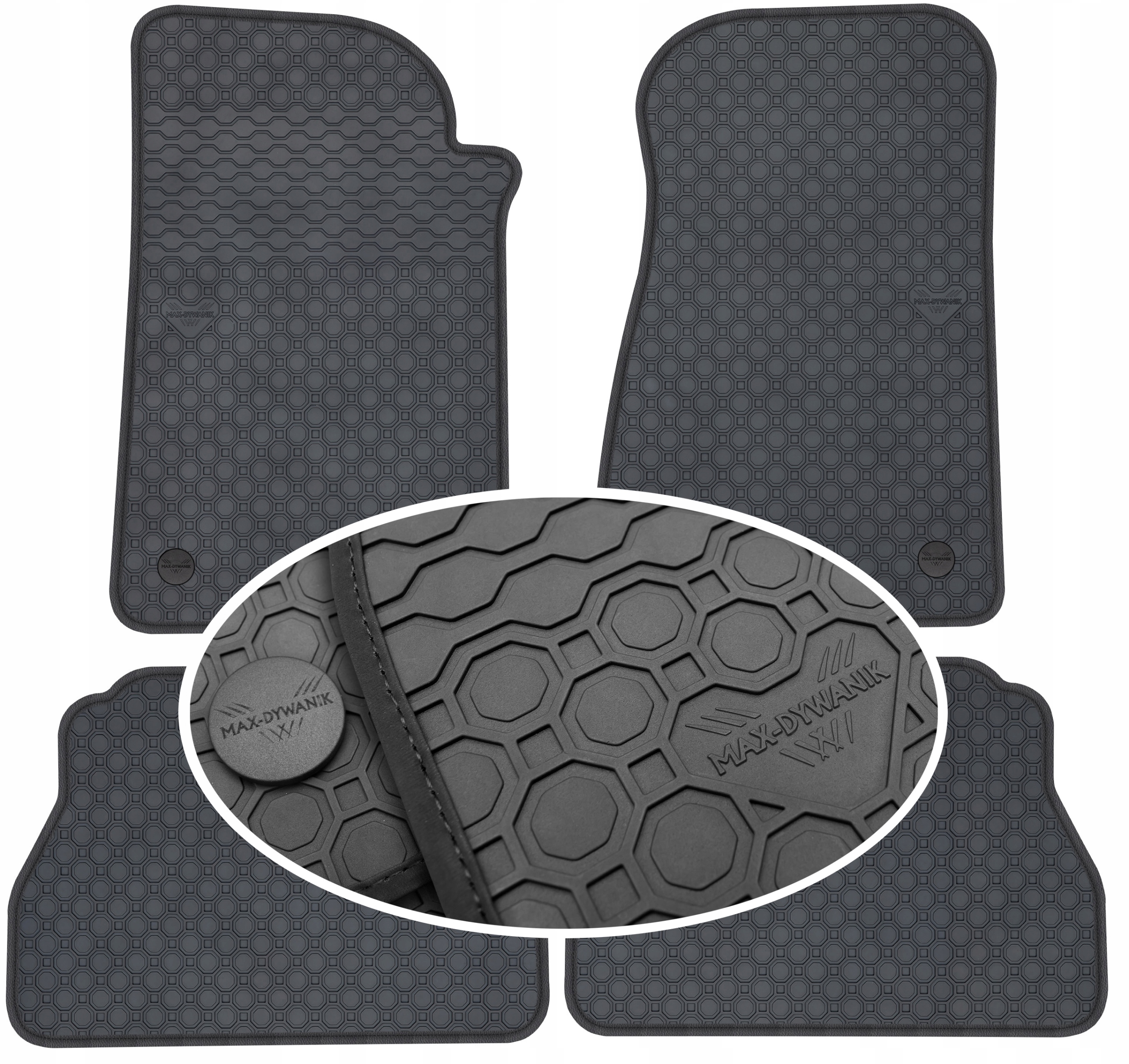 Jeep Wrangler IV Rubicon 2017 Gumový koberec PrimeLiner čierny