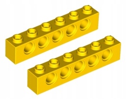 

Lego Technic klocek belka 1x6 żółta 2szt 3894 Nowa