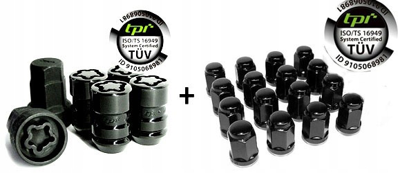 Кованые + защитные гайки TPI черные 14X1,5