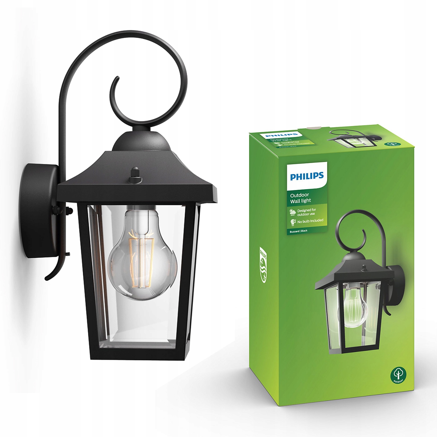 Philips Lampa ogrodowa Led Kinkiet elewacyjny Buzzard latarnia 17236/30/PN