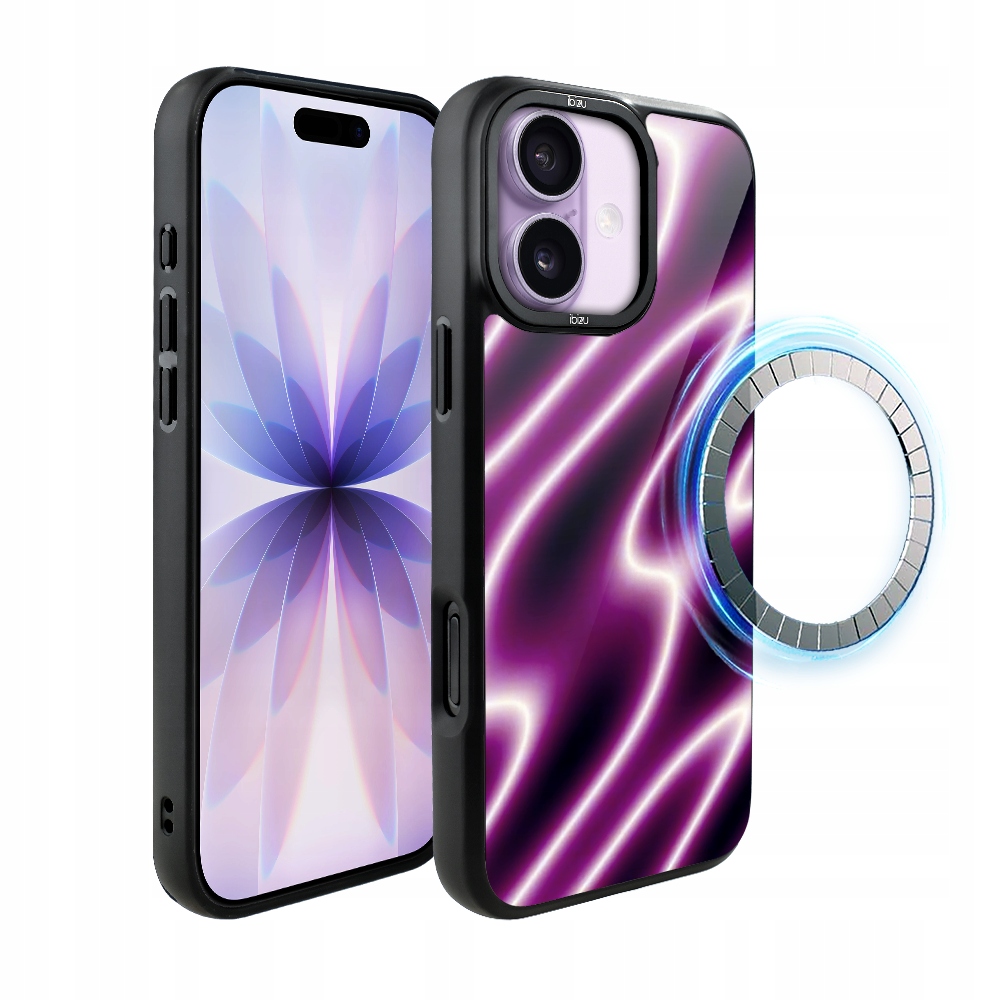 Pouzdro pro iPhone 17 Ibizu DropGuard Matt s MagSafe, neonová vlna
