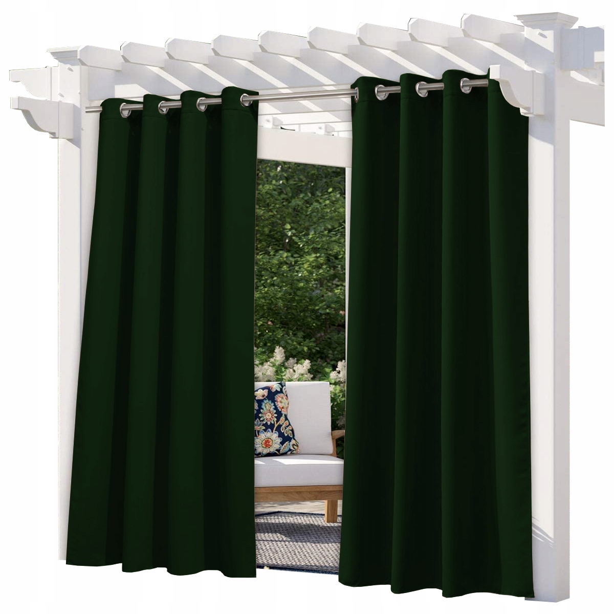 Zahradní závěsy na terasu 155 x 250 cm, zeleň bota