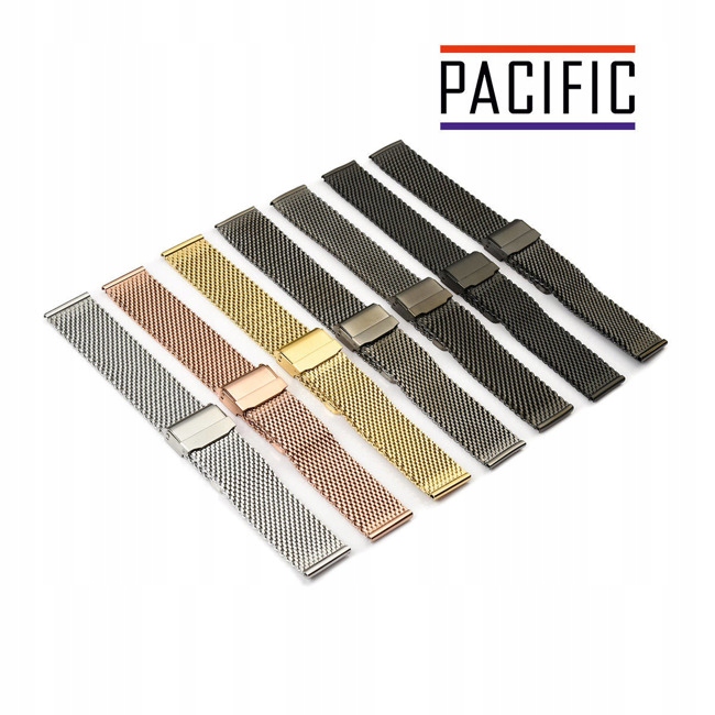 BRANSOLETA SIATKOWA MESH 20MM CZARNA MATOWA Model BS1220B