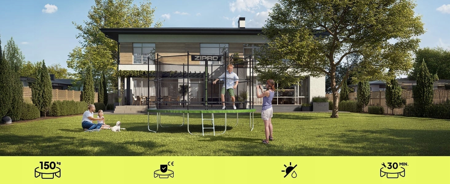 Trampolina ogrodowa z siatką wewnętrzną dla dzieci 10FT 312cm Zipro Wiek dziecka 3 lata +