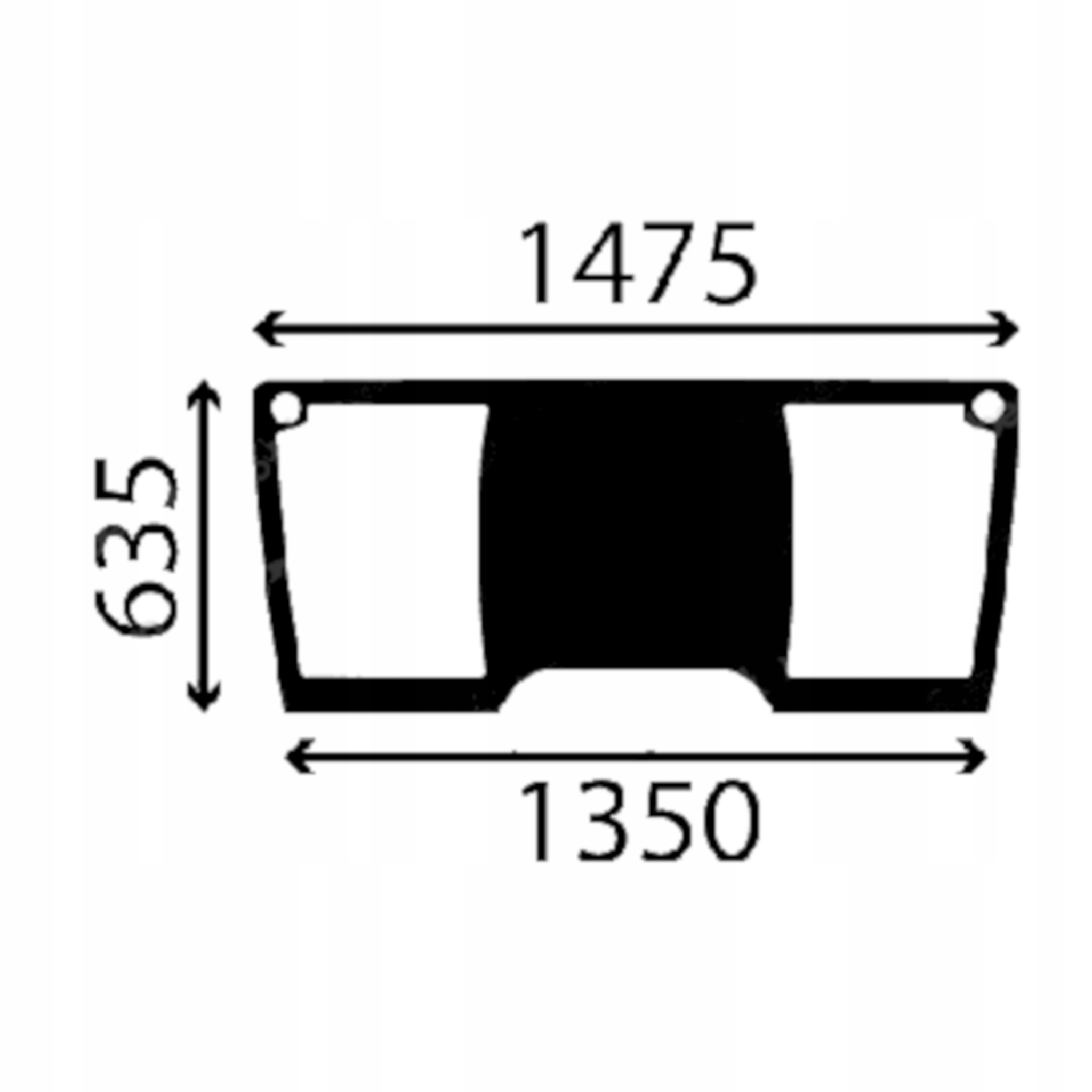 sklo John Deere přední spodní L209738