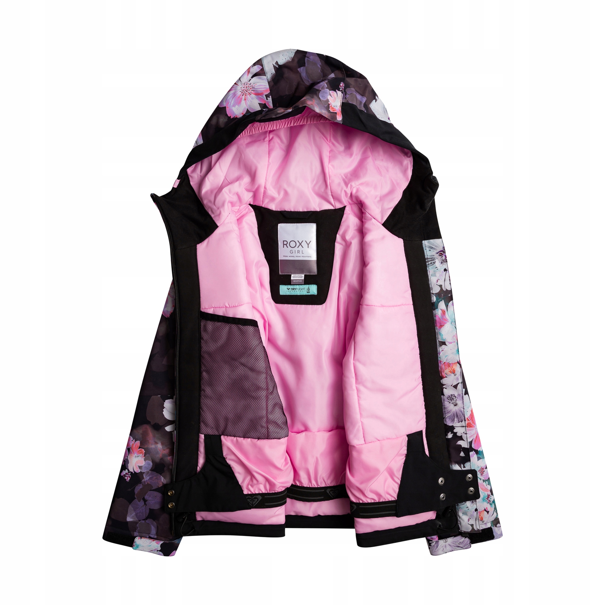 Detská snowboardová bunda ROXY Greywood Girl true black blurry 14/XL