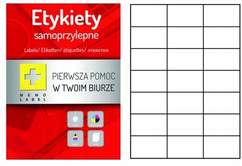 

Etykiety samoprzylepne A4 100 ark.70x42,3 mm 21szt