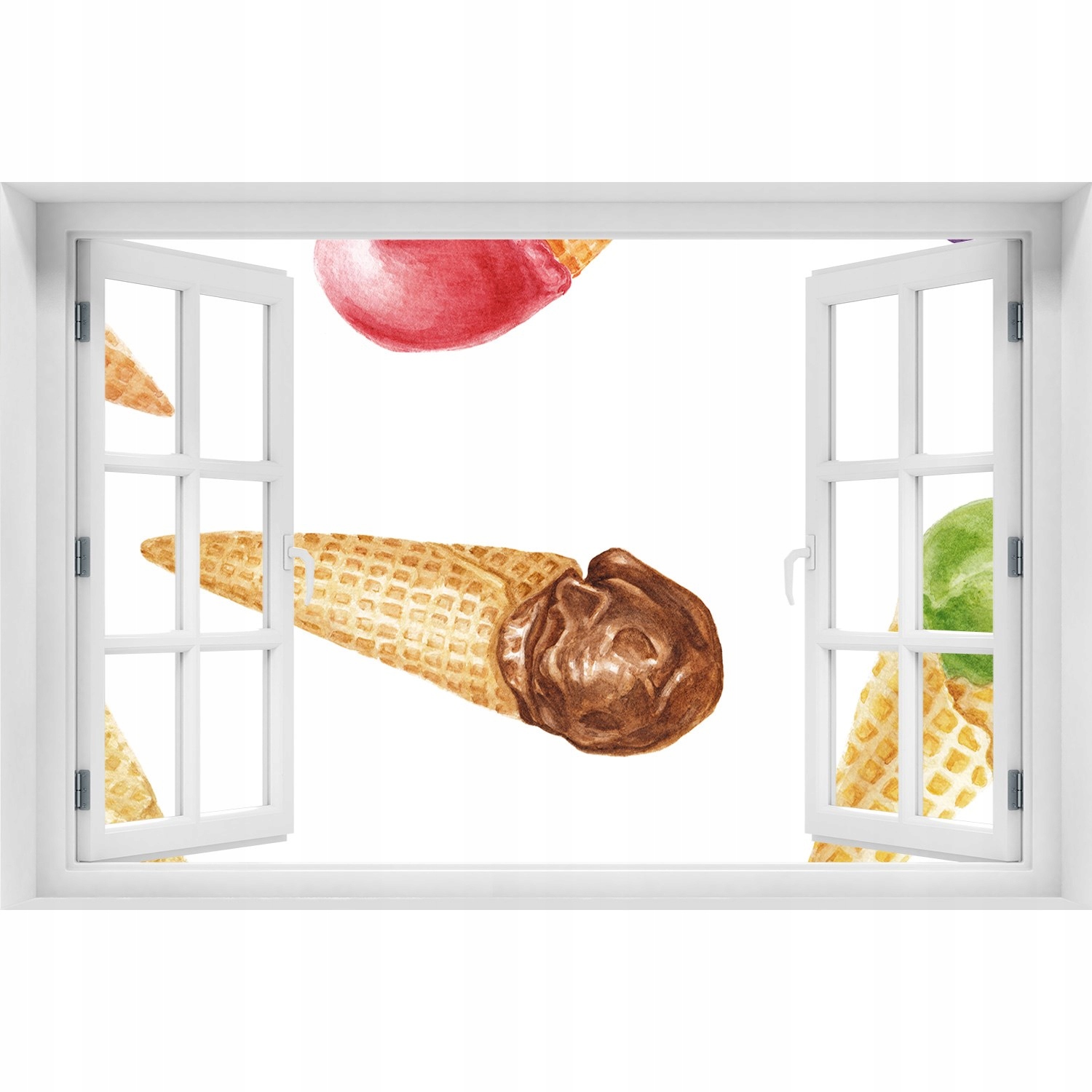 

Naklejka ścienna Okno samoprzylepne Lody 150x100