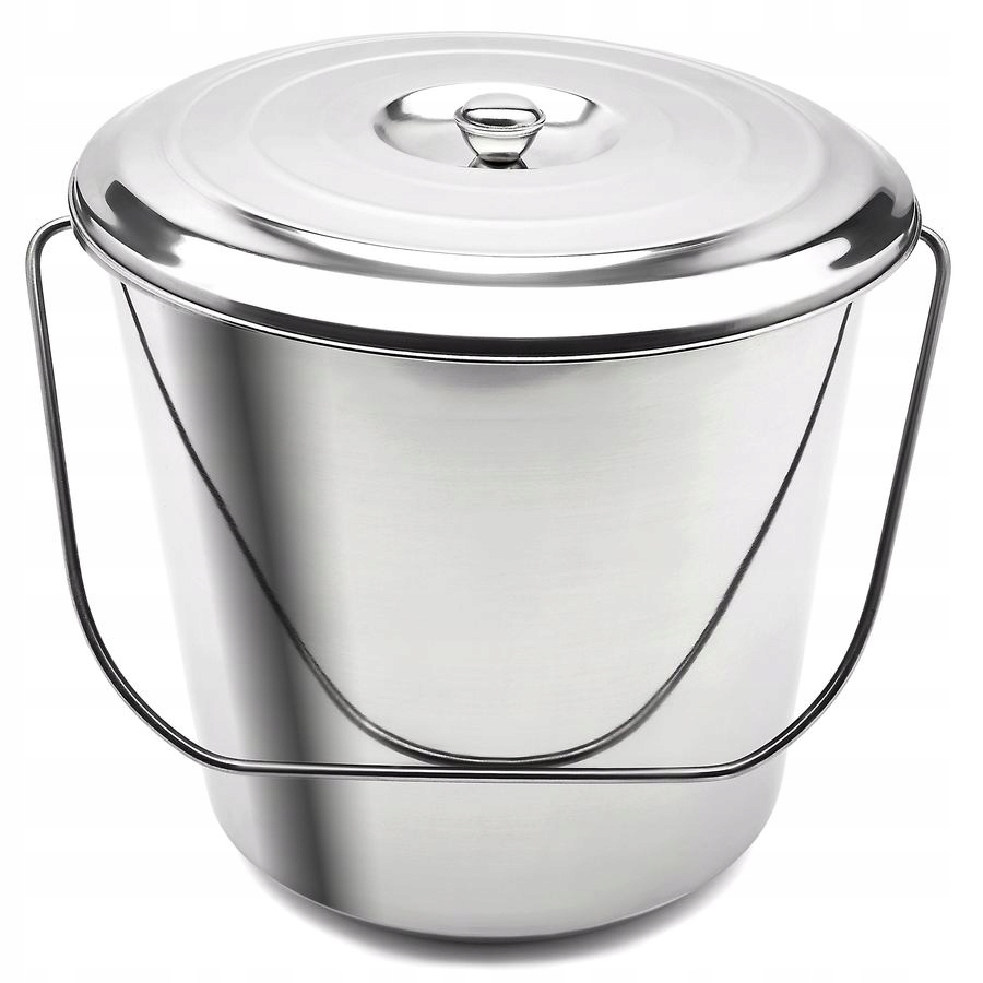 

Duże Wiadro Metalowe z pokrywką Uchwyt 15L Tadar