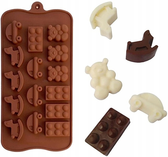 

Forma Silikonowa Do Czekolady Miś Konik Lego MIX