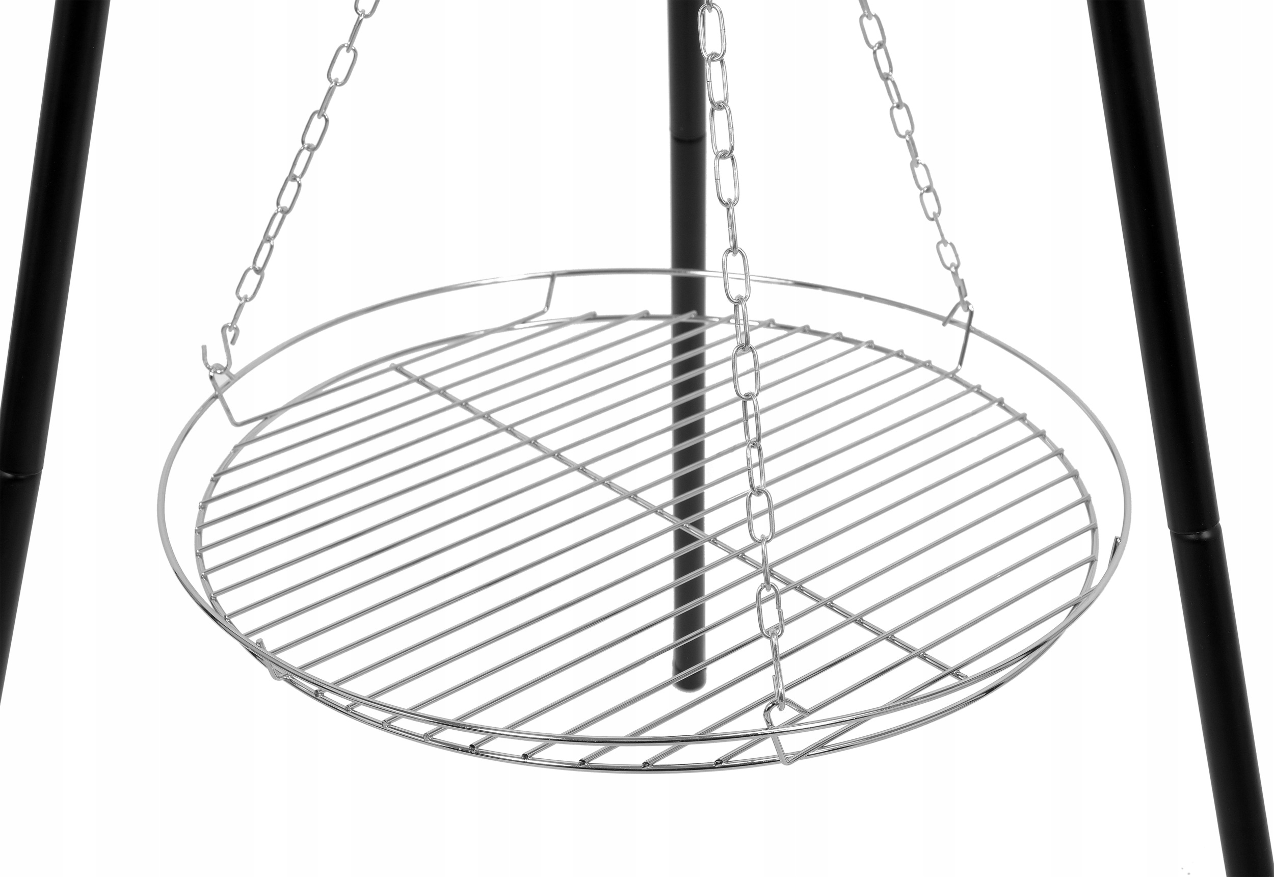 GRILL WISZĄCY PALENISKO 52 CM OGNISKOWY TRÓJNÓG Długość rusztu 46 cm