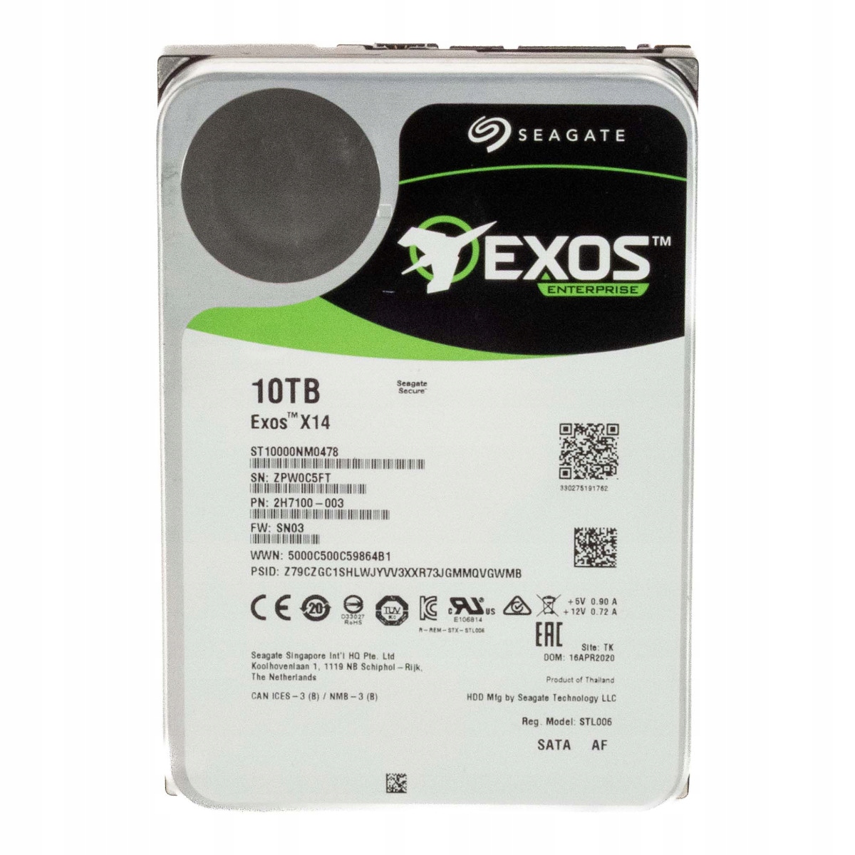 Seagate Exos X14 10TB 7.2K 256MB Sata III 3.5'' ST10000NM0478