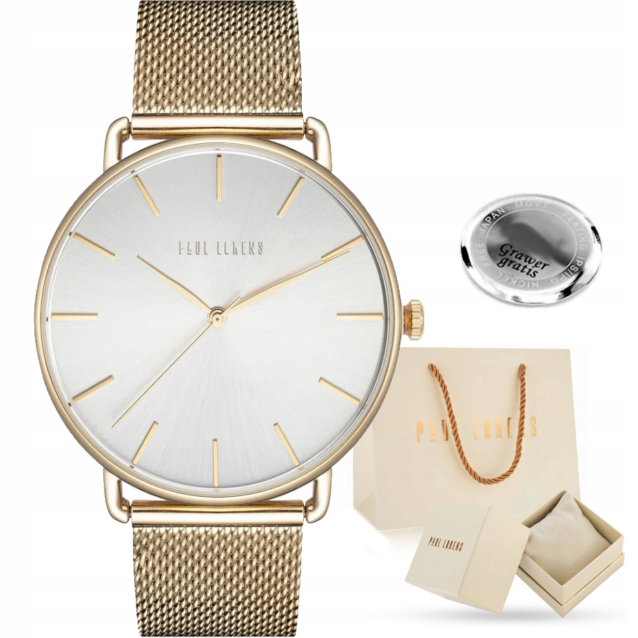 Klasické dámské hodinky Paul Lorens Nexa síťka nastavitelná Gravírování