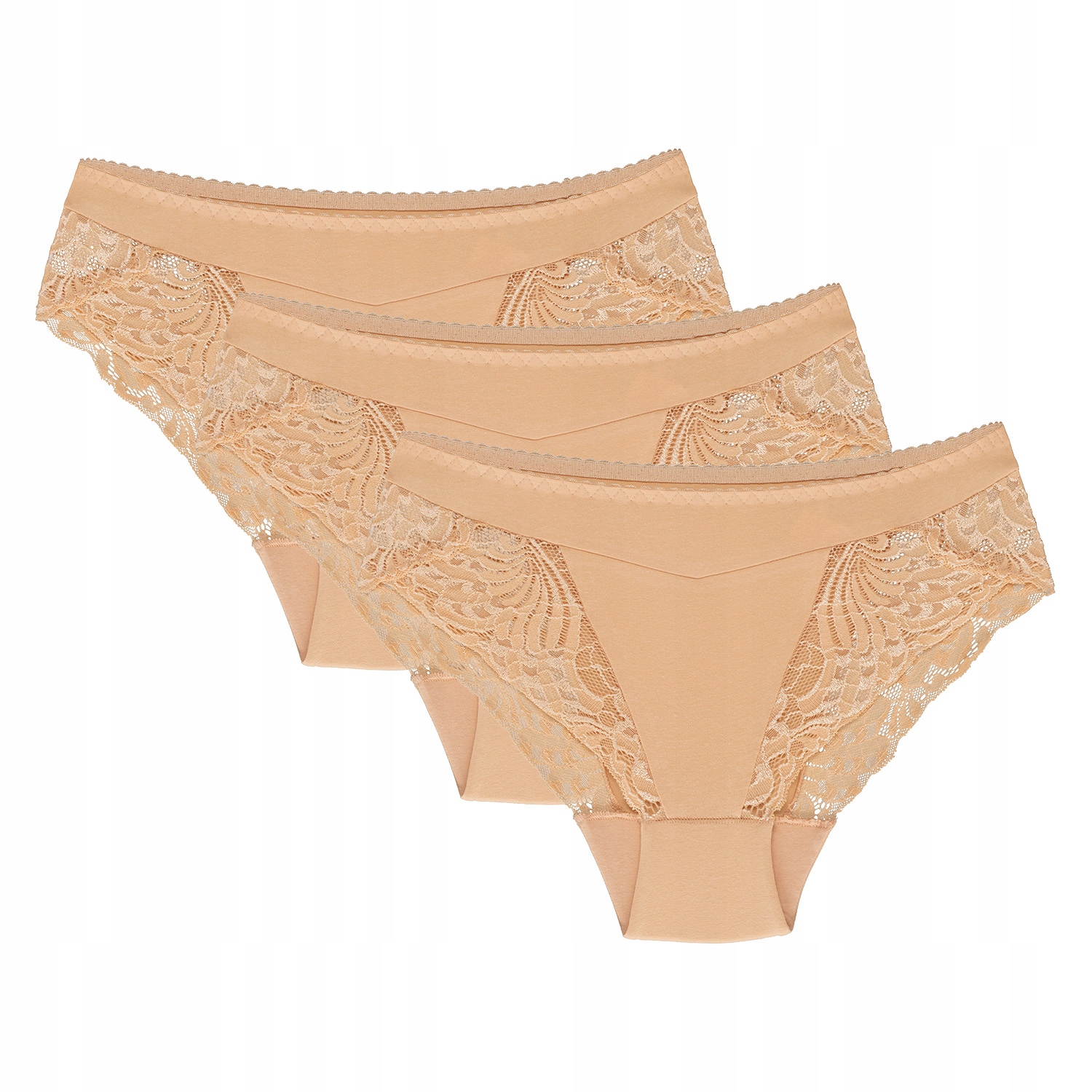 Wol-Bar Eco-Zo 3-pack béžové kalhotky Kalhotky XL