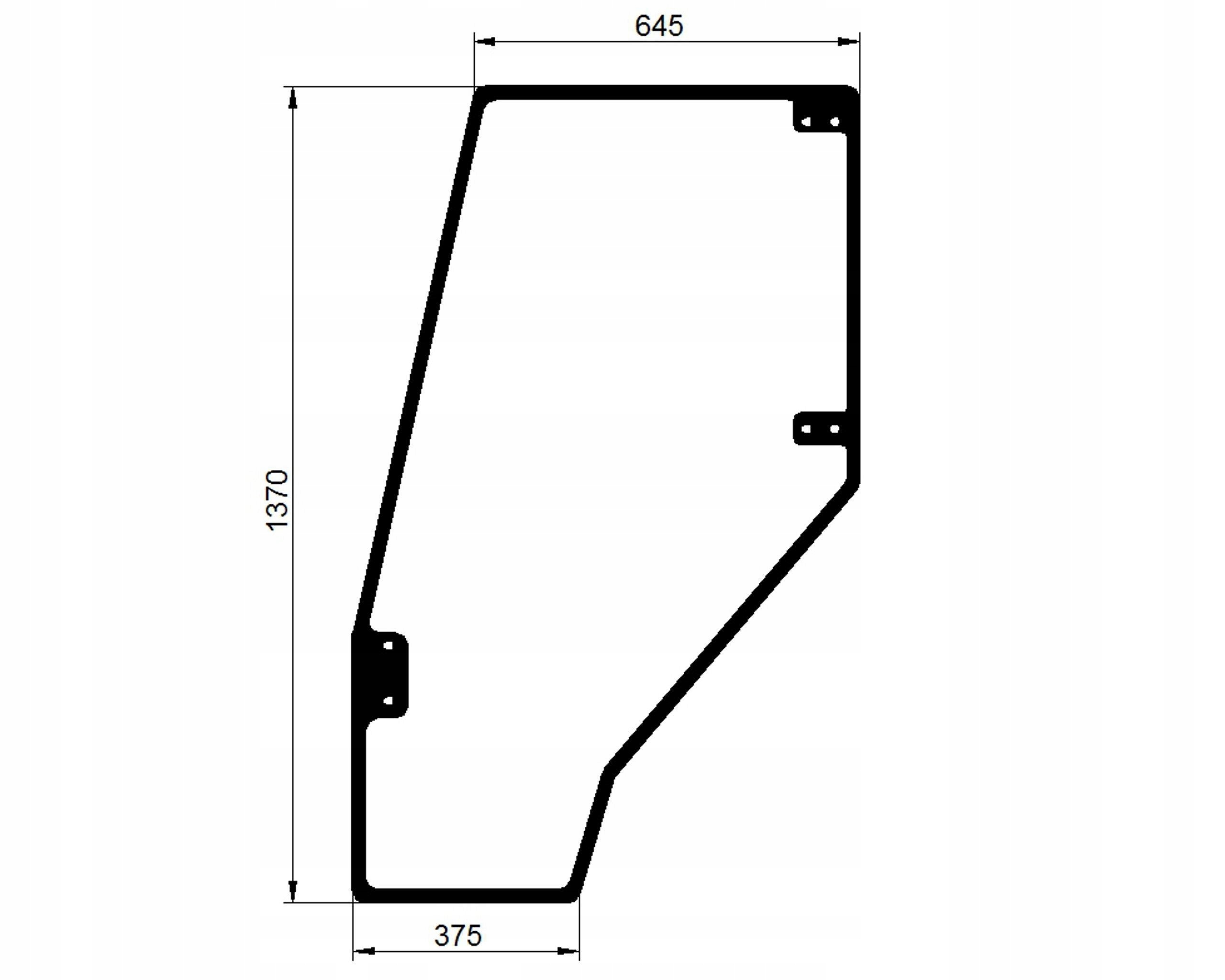 čelní sklo traktoru Deutz-Fahr dveře levé zelené 04402778
