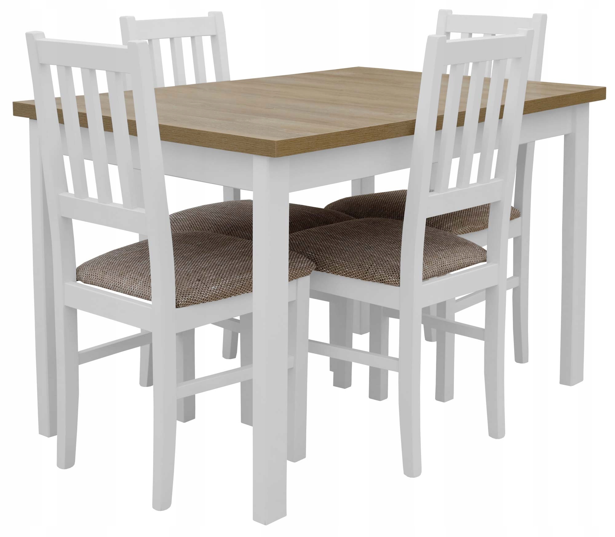 Rozkládací Stůl S Židlemi Do Obývacího Pokoje X006 Bílá/grandson