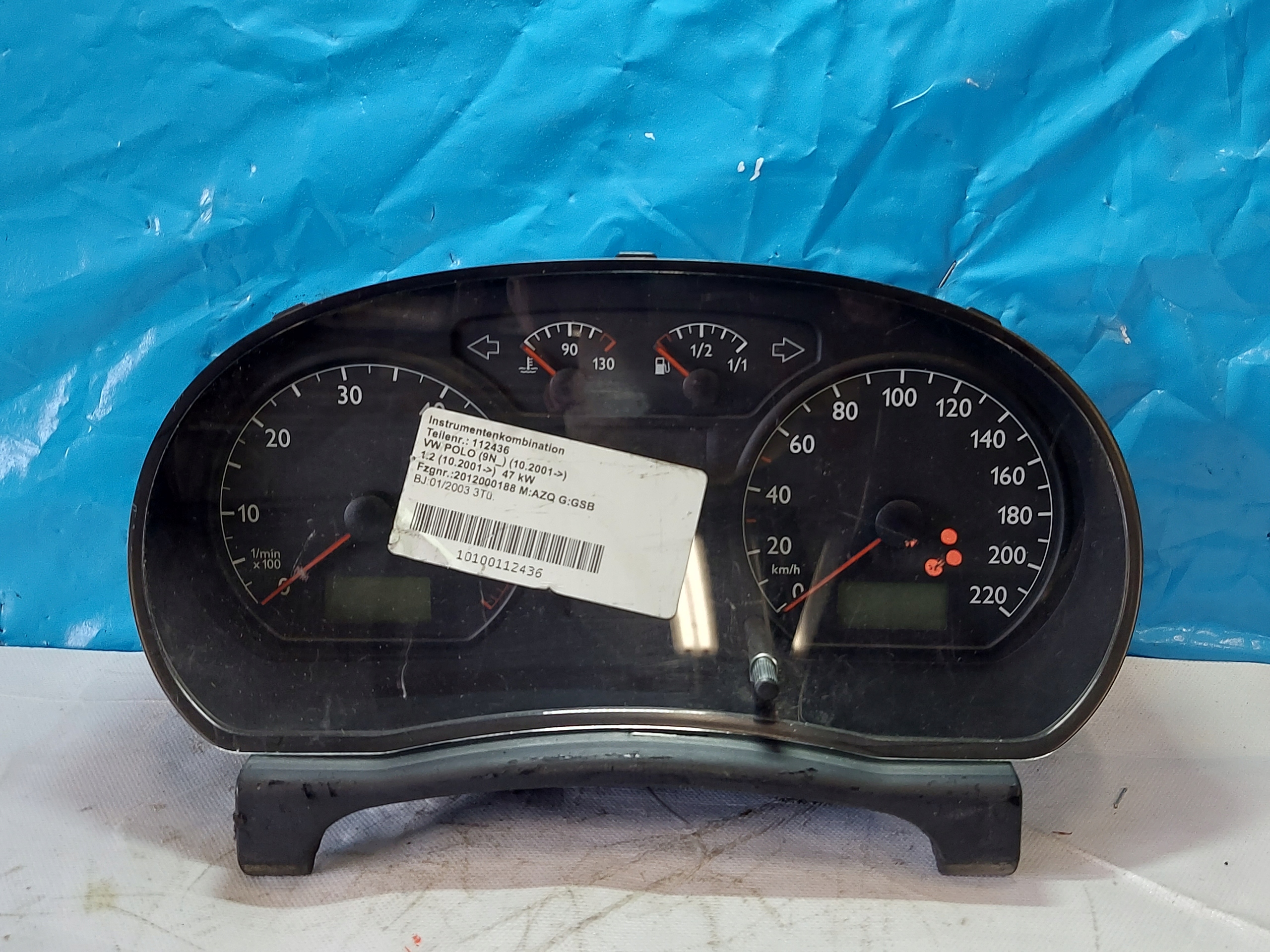 dials clock VW POLO 9N 1.2 B 6Q0920800P