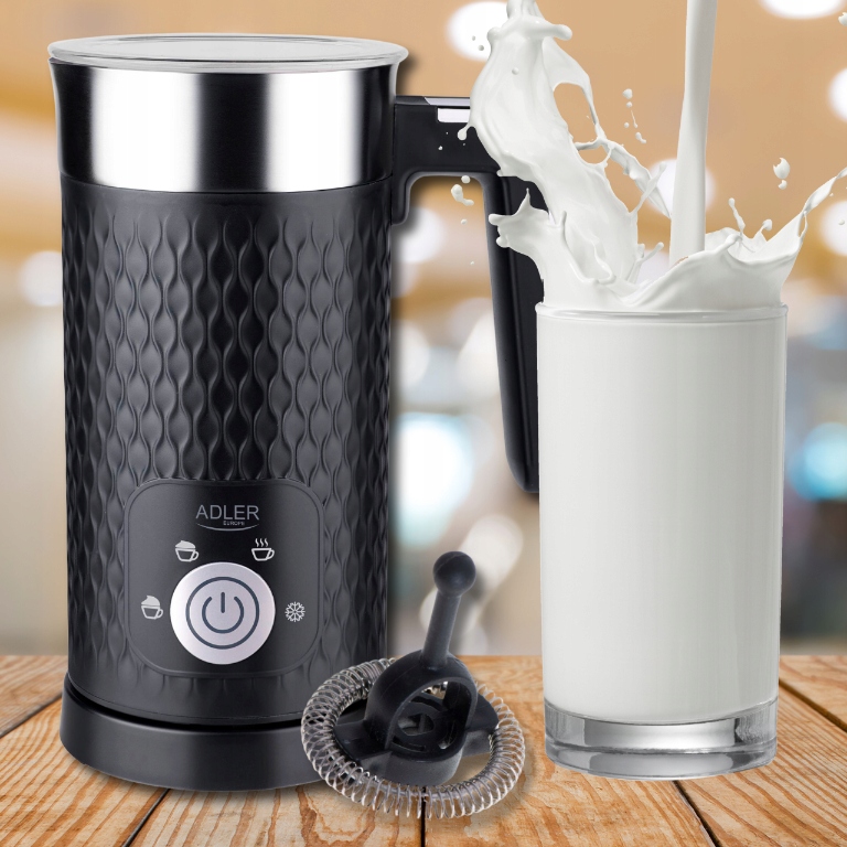 Spieniacz do Mleka AD 4494 Czarny - Cappuccino, Latte, Podgrzewanie