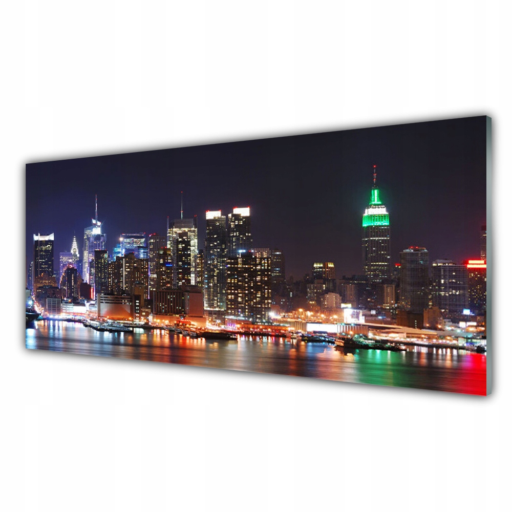 

Obraz z grafiką 125x50 Miasto Drapacze Chmur Domy