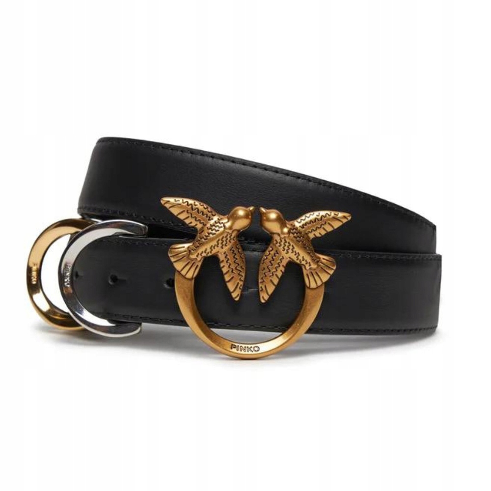 Pinko Černý pásek Cobain Belt H3 S