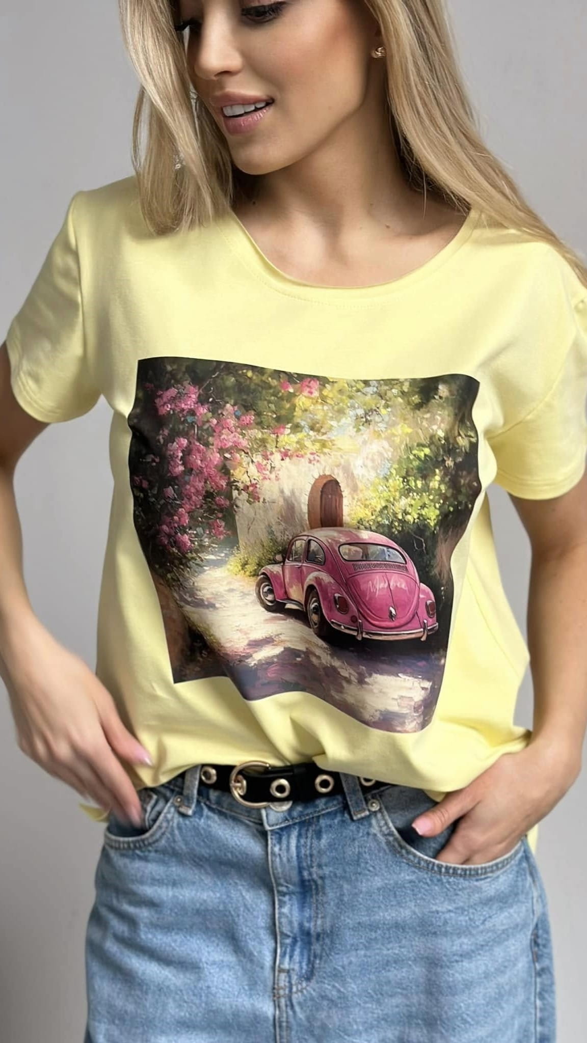 Tričko Halenka Marbii [velikost Uni, Barva Žlutá]