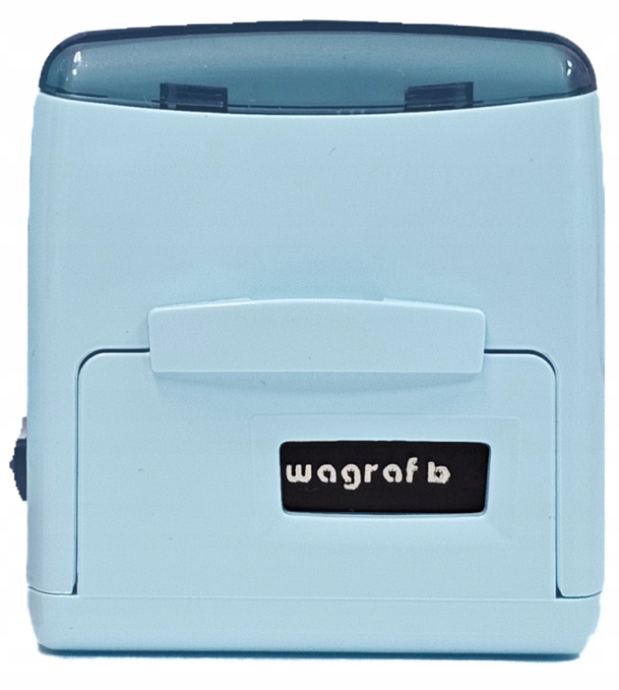 BŁĘKITNY kolor obudowy - Wagraf B3s Pieczątka do 6 wersów