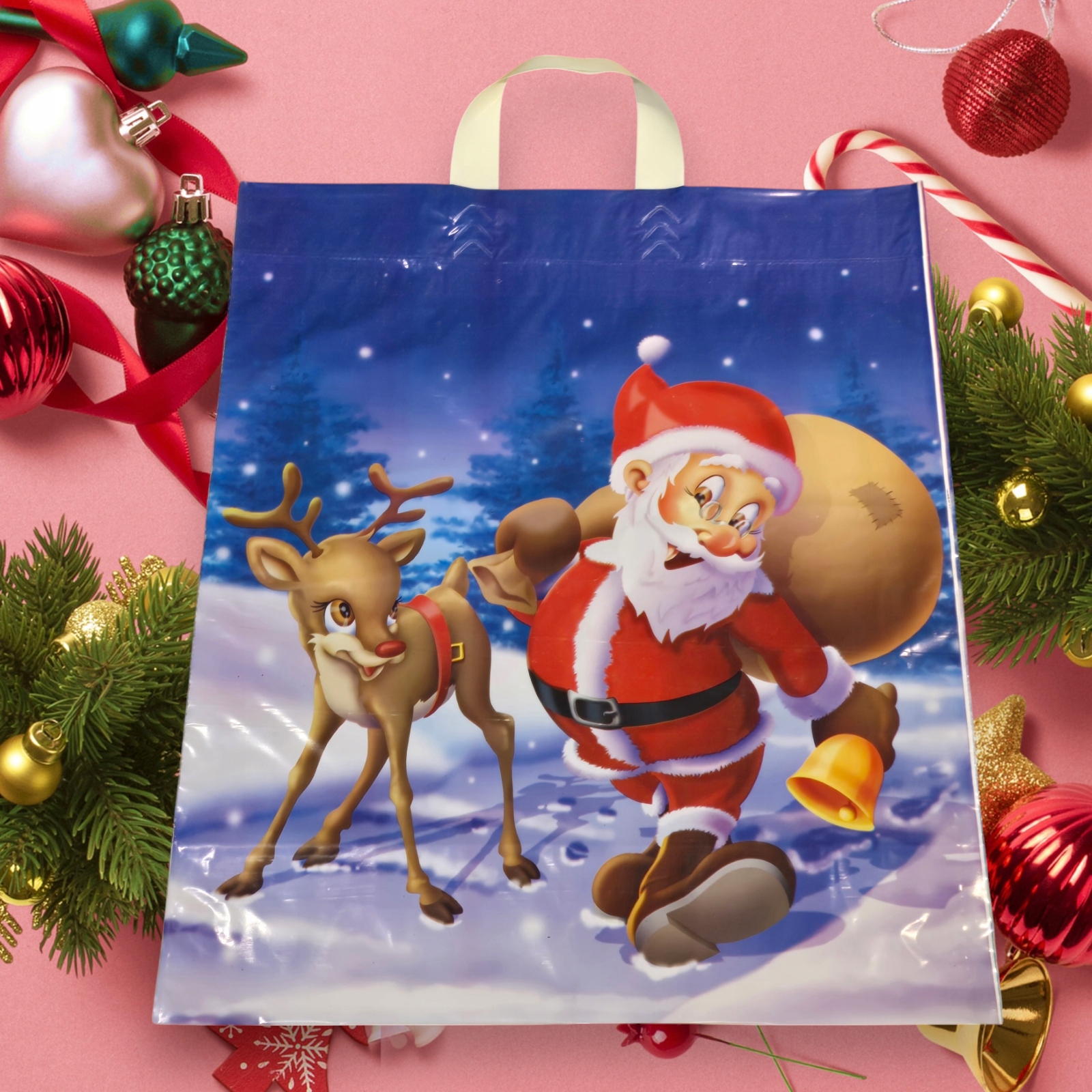 REKLAMÓWKI ŚWIĄTECZNE MIKOŁAJ ŚWIĘTA NA PREZENTY 25 szt. Liczba sztuk w ofercie 25 szt.